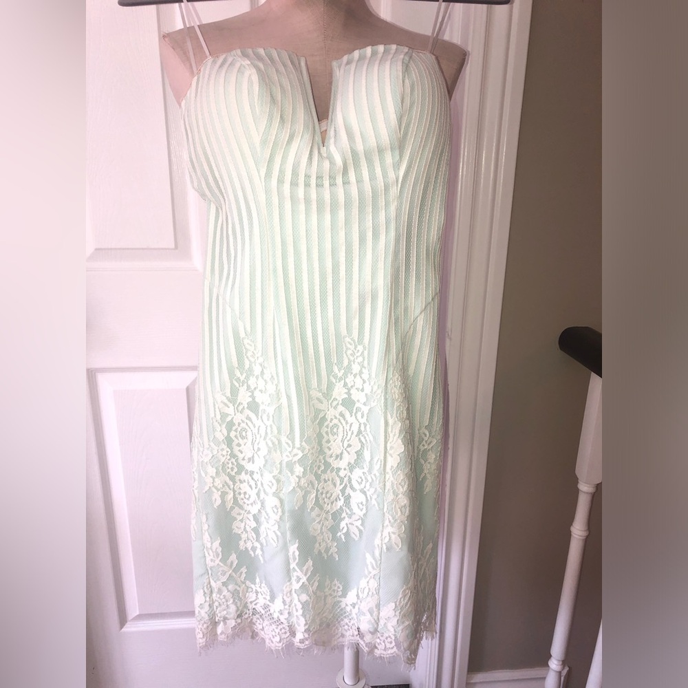 Guess Mint and White Lace Dress